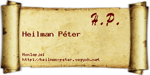 Heilman Péter névjegykártya